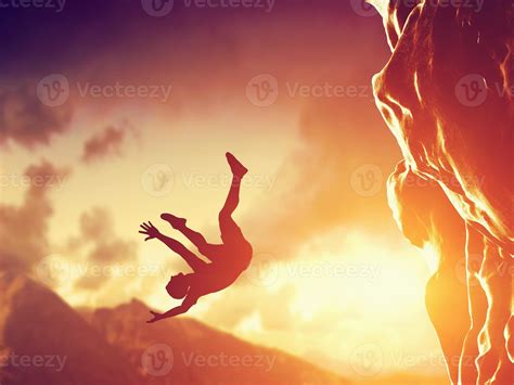 Person falling off cliff 8425952 Stock Photo at Vecteezy