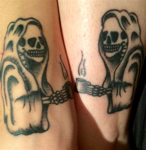 Matching Skeleton Tattoos