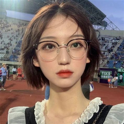 眼镜日杂风半框眼睛女透明超轻网红欧阳娜娜同款防蓝光近视可配_虎窝淘