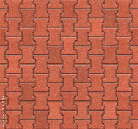 bone style red paving slab seamless texture map stock illustration