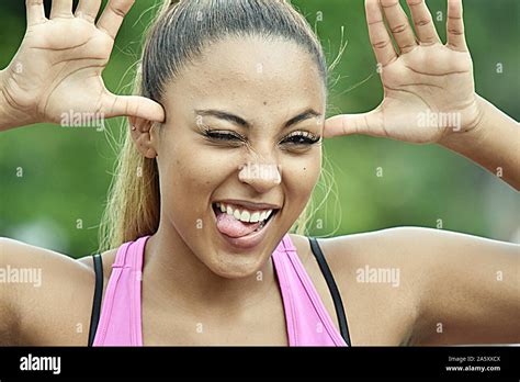 Goofy Athletic Person Stock Photo - Alamy