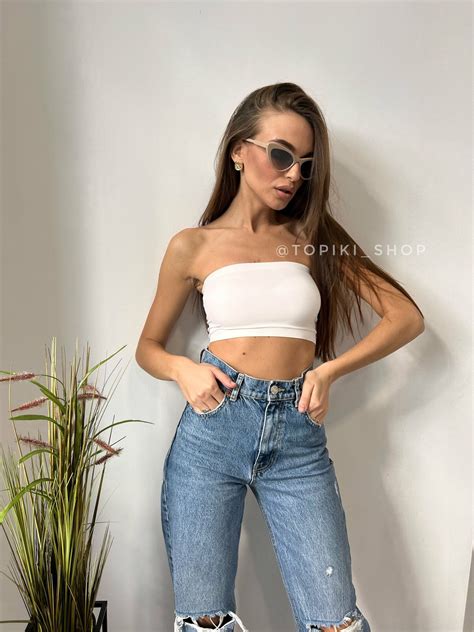 Купити Топ-бандо без бретелей 24-Білий в інтернет магазині TOPIKI SHOP