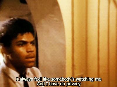 I Always Feel Like Somebody's Watching Me Rockwell - Rockwell - Somebody’s Watching Me (1984) – @only80sgifs on Tumblr