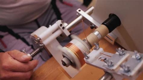 Coil winding machine reeling wire making... | Stock Video | Pond5