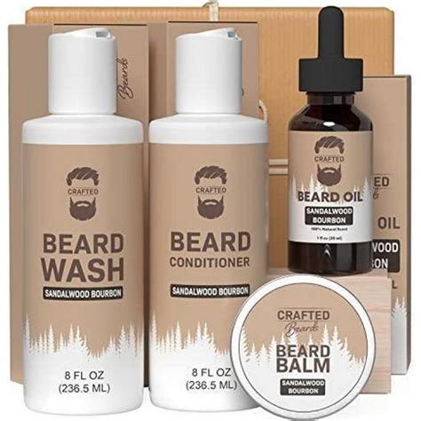 Beard Grooming Kit Crafted Beards Ultimate Beard Kit Sandalwood Bourbon ...