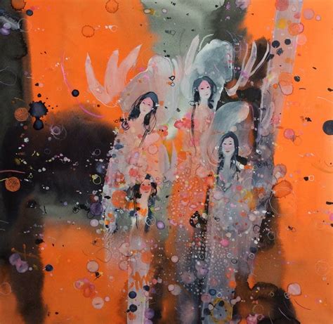 Lotuses Painting by Yulia Luchkina | Saatchi Art