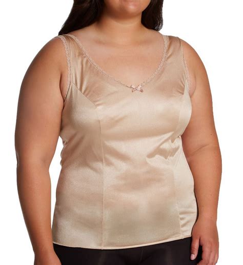 Women's Shadowline 2410X Plus Princess Wide Strap Camisole (Nude 50