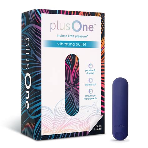 plusOne Vibrating Bullet Soft Touch Massager, 10 Vibration Settings