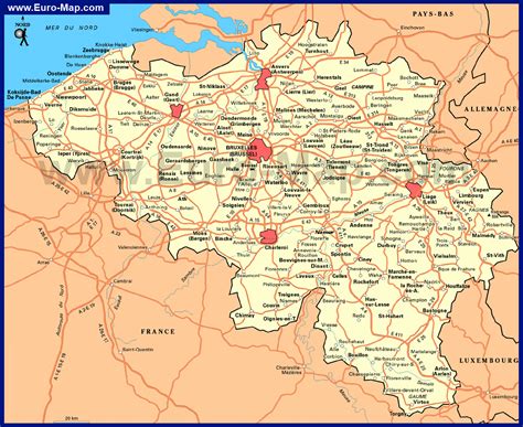 Карты Бельгии | Подробная карта Бельгии на русском языке.