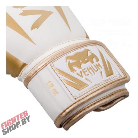 Боксерские перчатки VENUM ELITE BOXING GLOVES - WHITE/GOLD купить в ...