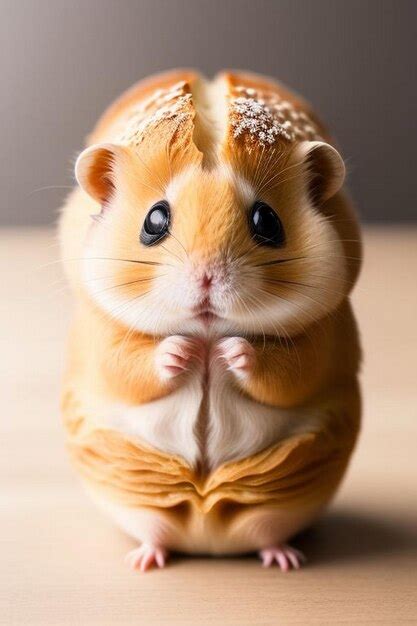 Premium Photo | Jungar hamster on a small bread toasts