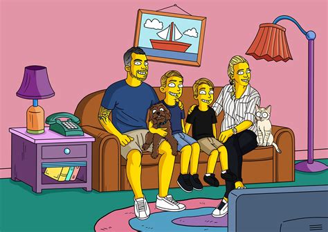 Custom Simpsons Family Couple Portrait From Photo Yellow - Etsy