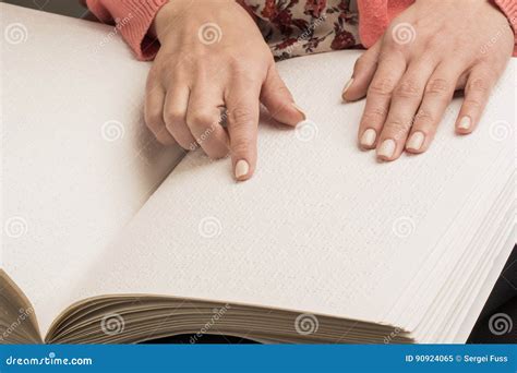 Books Braille. the Touch of Your Fingertips the Texture of the P Stock ...
