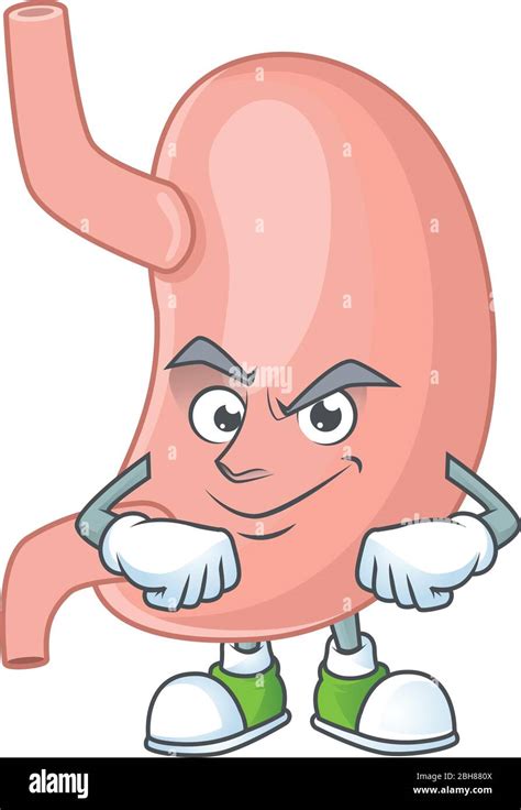 Stomach mascot design style with grinning face Stock Vector Image & Art ...