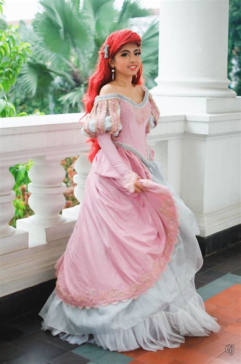 Disney The Little Mermaid Princess Ariel Pink Dress Sleeping Beauty ...