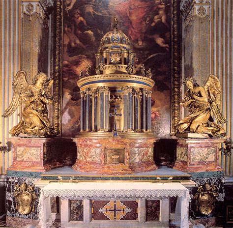Altar of the Cappella del Sacramento - Gian Lorenzo Bernini - WikiArt ...