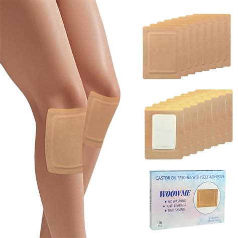 16Pcs Castor Oil Pack Wrap, Disposable Castor Oil Patches Packs with