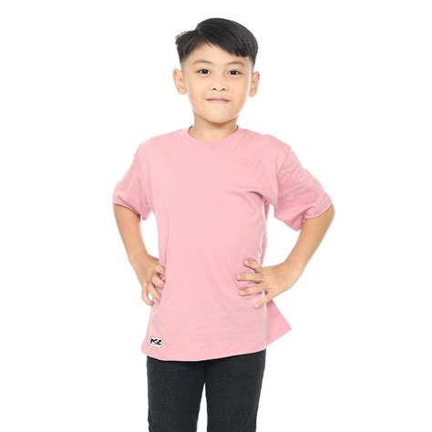 jual noz kaos polos anak junior cotton combed  premium lengan pendek