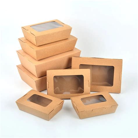grease resistant kraft paper cookies box  window kimecopak