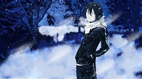 Yato Winter Scene - Noragami HD Wallpaper