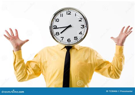 clock head stock photo image  people corporate deadline