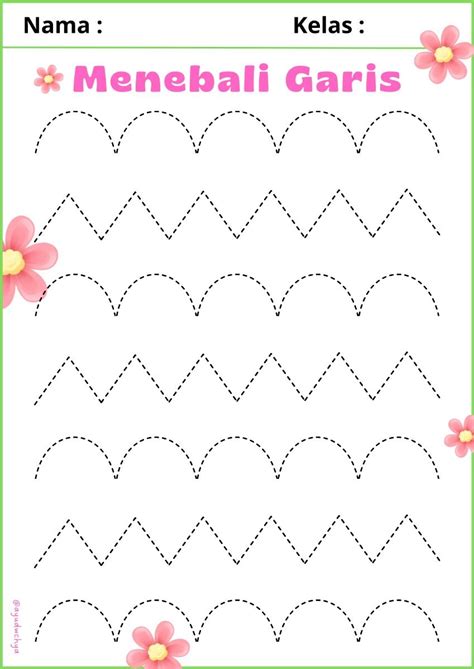 ide menebalkan garis lembar kerja garis kegiatan  anak