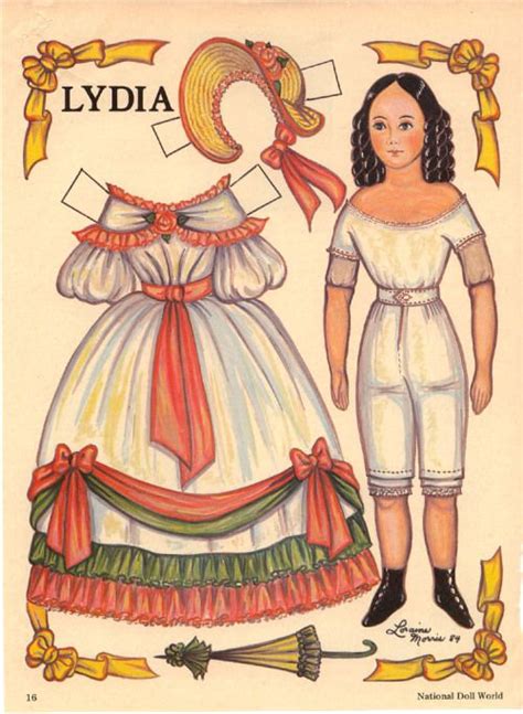 LYDIA - A PAPER DOLL | Vintage paper doll, Paper dolls, Vintage paper dolls