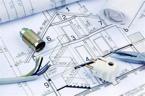 Blueprint for a house. electrical — Stock Photo © ginasanders #40597311