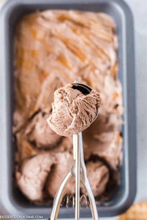 Chocolate Caramel ice cream Recipe (No Churn)