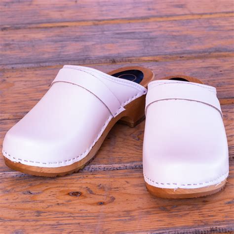 Classic White Clogs | High-Quality Leather Footwear for Medical Staff