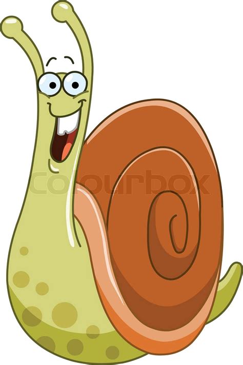 Cheerful snail | Stock vector | Colourbox