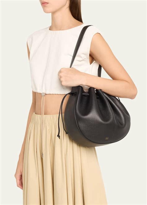Mansur Gavriel Flores Drawstring Leather Shoulder Bag - Bergdorf Goodman