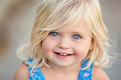Premium Photo | Closeup portrait of beautiful caucasian little girl ...