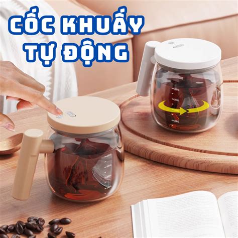 Cốc tự khuấy thông minh 400ml công suất 7000v/phút , Cốc xoay điện di ...