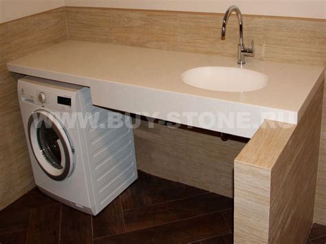 Раковина Corian Bone со столешницей в ванной комнате - купить на заказ ...