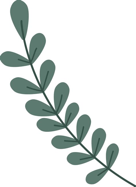 Hand drawn green leaf shape. 19187640 PNG