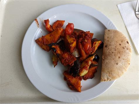 Lunch, Germany, Roast veg and flat bread. Last meal before I go home