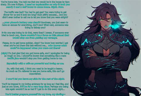 The King (or Queen) of the Monsters berates you for coming home late