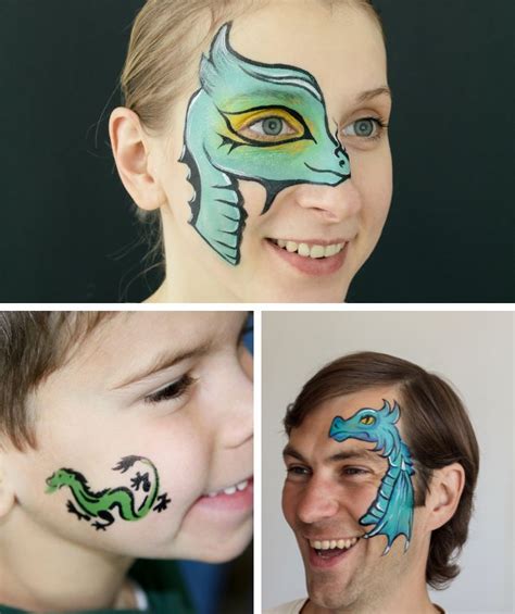 10 Easy Dragon Face Painting Ideas - Easy Face Painting Ideas