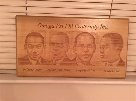 Omega Psi Phi Fraternity Founders Plaque 8 X 14 - Etsy