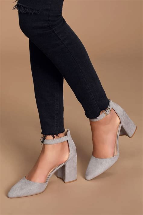 Ellarose Light Nude Suede Ankle Strap Heels
