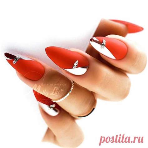 маникюр | Red nails, Purple nails, Gel nails