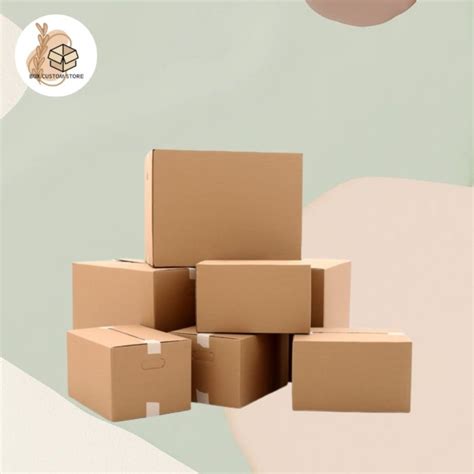 jual custom packing kardus box standart polos ukuran cm  cm  cm