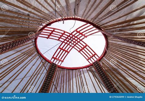 Shanyrak Ceiling in a Kazakh Yurt As a Background Stock Image - Image ...