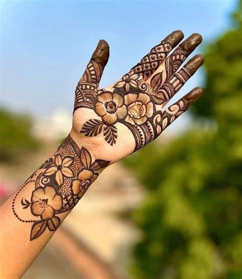 arabic mehndi designs front hand simple
