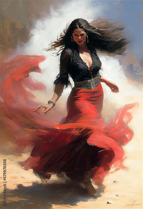 Spanish Dancer Painting Online | vivatumusica.com