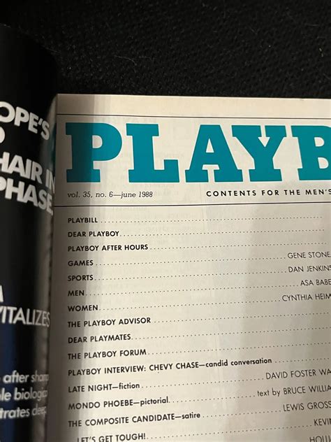 Mavin | Vintage June 1988 Playboy Magazine - interview Chevy Chase