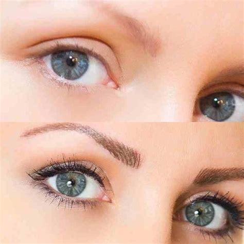Semi-permanent eyebrow treament. Before and after. | Eyebrow makeup ...