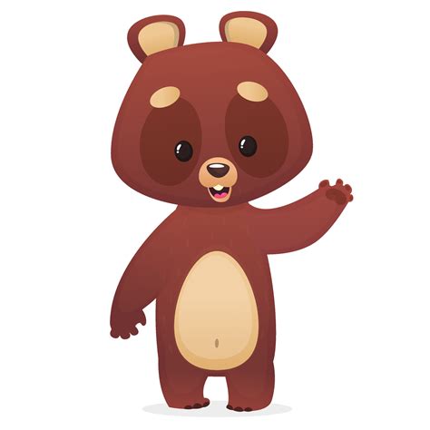 Funny cartoon bear standing illustration 47761778 Vector Art at Vecteezy