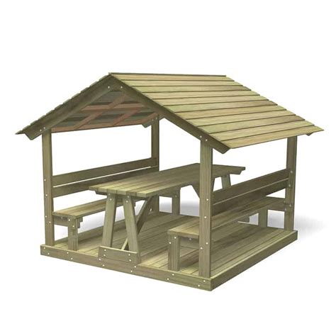 roofed seat  table  base outdoor furniture